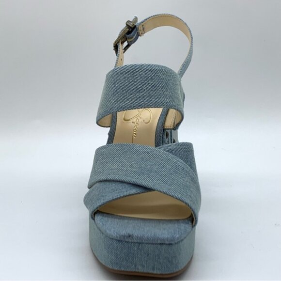 Jessica Simpson Nellenie Sandal in Denim Light Blue - Picture 2 of 14